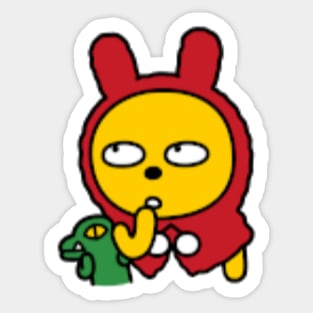 KakaoTalk Friends Muzi & Con (Red Riding Hood) Sticker